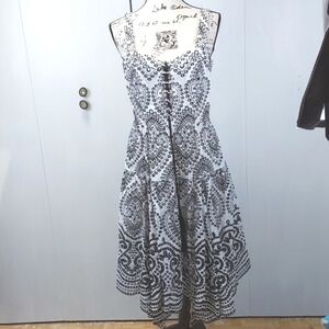 Laundry by S.S Black/White Embroidered Eyelet Halter Dress Feminine Sz.10